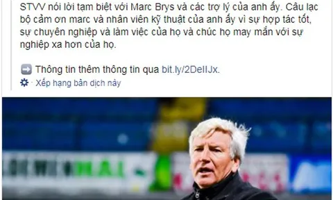 CLB của Công Phượng sa thải HLV trưởng Marc Brys