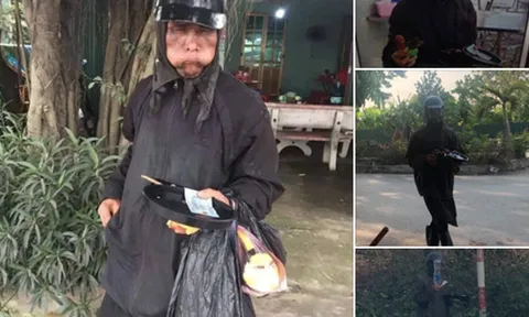 Công an vào cuộc xác minh nhóm người 'mặt quỷ', tay cầm đầu gà xin tiền ở Hà Nội