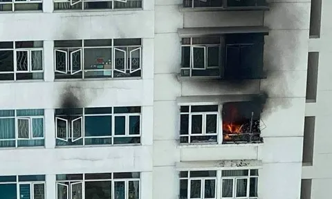 Chập điện gây cháy tầng 12 chung cư Hoàng Anh Goldhouse, nhiều người tháo chạy