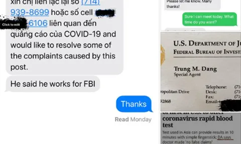 MC Kỳ Duyên bị FBI mời làm việc vì đăng bài về bộ test Covid-19 ở Mỹ
