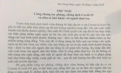 Bình Dương: Công an kêu gọi 1.300 chủ nhà trọ giảm hoặc miễn tiền thuê trọ