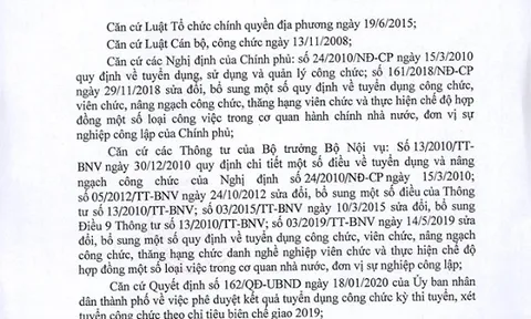 Hải Phòng hủy bỏ kết quả trúng tuyển công chức với 4 trường hợp