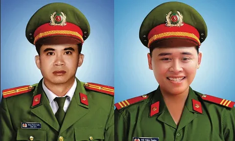 Thăng cấp bậc hàm cho 2 chiến sĩ công an hy sinh khi truy bắt tội phạm