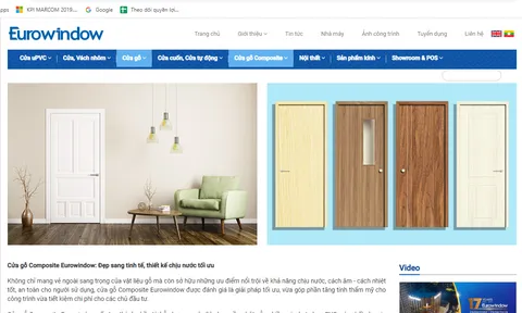 Cửa gỗ Composite Eurowindow: Đẹp sang tinh tế, thiết kế chịu nước tối ưu