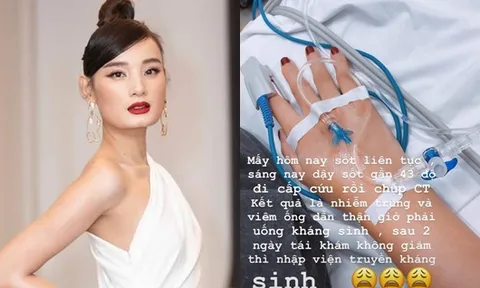 Người mẫu Lê Thúy nhập viện cấp cứu vì sốt cao