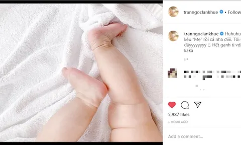 Lan Khuê hạnh phúc khoe con trai đã biết gọi tiếng 'mẹ'