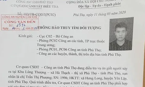 Truy tìm nghi can sát hại nữ công nhân trong phòng trọ ở Phú Thọ