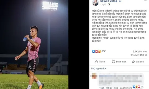 Quang Hải lên tiếng về chuyện tình cảm sau khi công khai bạn gái mới