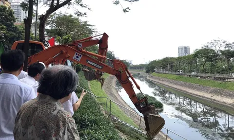 Hà Nội khởi công một trong những gói thầu hồi sinh sông Tô Lịch