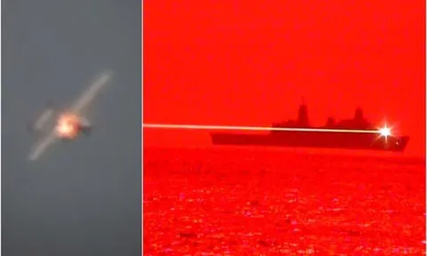 Mỹ thử nghiệm thành công siêu vũ khí laser thiêu cháy máy bay không người lái
