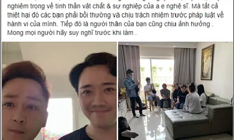 Trấn Thành cùng luật sư đến tận nhà cô gái tung tin đồn thất thiệt