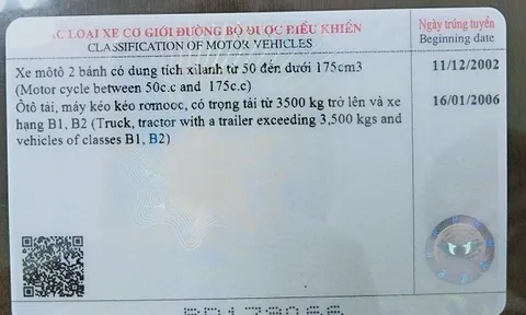 Chính thức bổ sung mã QR trên giấy phép lái xe