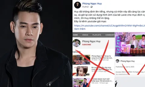 Phùng Ngọc Huy bức xúc khi bị kẻ xấu giả mạo tài khoản Youtube