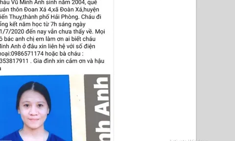 Nữ sinh ở Hải Phòng 'mất tích': Tìm thấy tại tiệm làm tóc ở Hà Nội