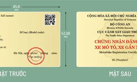 Từ năm 2021 giấy đăng ký xe sẽ làm bằng nhựa dẻo có mã QR