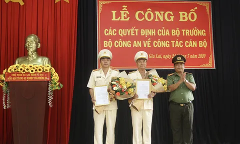 Bộ Công an bổ nhiệm 2 Phó Giám đốc Công an tỉnh Gia Lai