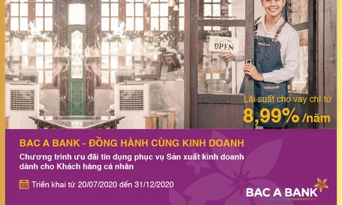 BAC A BANK đồng hành kinh doanh cùng khách hàng cá nhân