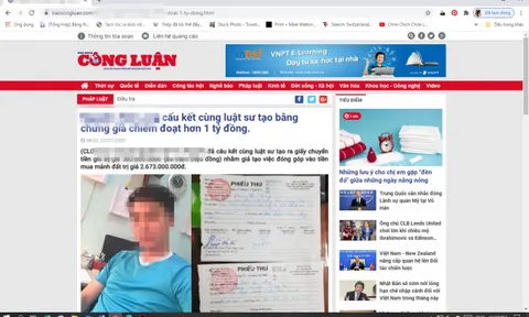Phát hiện trang giả mạo báo điện tử của báo Nhà báo và Công luận
