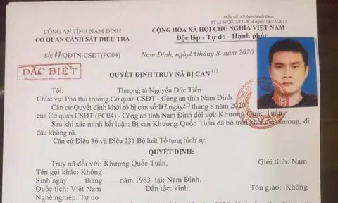 Truy nã đặc biệt đối với cựu cầu thủ bóng đá Nam Định