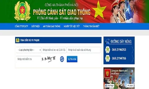 Hướng dẫn tra cứu xe bị phạt nguội trên cổng thông tin của phòng CSGT Hà Nội