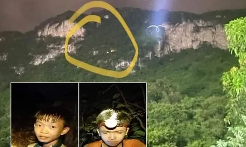 Giải cứu 2 học sinh mắc kẹt trên núi thành công