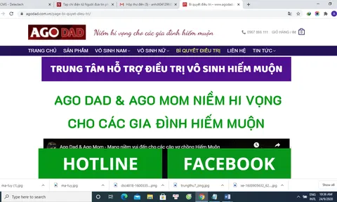 Các trang mạng quảng cáo TPBVSK Ago Dad, Ago Mom có nhiều dấu hiệu vi phạm