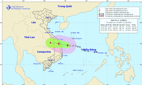 Dự báo thời tiết hôm nay 11/10/2020: Áp thấp nhiệt đới mạnh lên thành bão