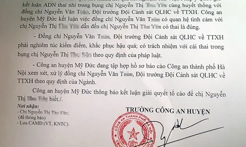 Đội trưởng công an huyện Mỹ Đức đã có vợ vẫn làm người khác mang thai