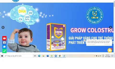 Hình ảnh sữa non Grow Colostrum thổi phồng công dụng như thuốc chữa bệnh tràn lan trên Internet