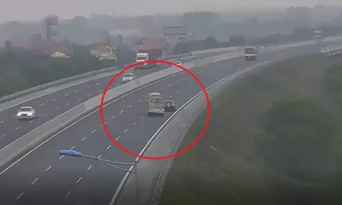 Tài xế điều khiển xe bồn lùi trên cao tốc Hà Nội - Hải Phòng bị phạt 17 triệu đồng