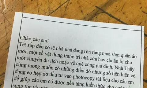 Thầy giáo 'viêm màng túi' viết tâm thư đòi nợ học sinh khiến dân mạng không nhịn được cười