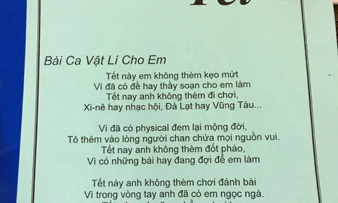 Thầy giáo Vật Lý gây sốt cộng đồng mạng khi sáng tác hẳn bài hát cổ động học trò làm bài tập Tết