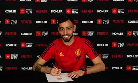 Tiền vệ Bruno Fernandes chính thức trở thành cầu thủ của MU