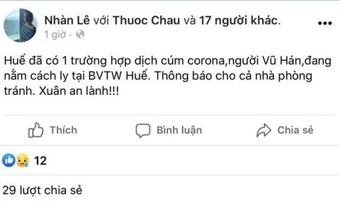 Nghe tin đồn virus Corona từ chợ rồi tung Facebook, một người phụ nữ bị phạt 12,5 triệu đồng