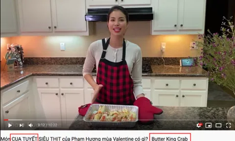 Hoa hậu Phạm Hương mắc lỗi sai từ vựng tiếng Anh căn bản trong Vlog mới