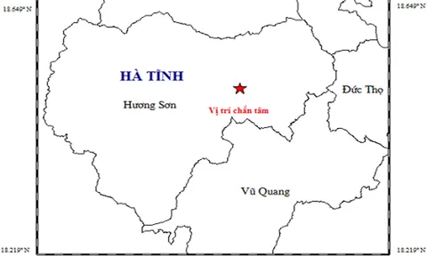 Hà Tĩnh: Động đất 2,7 độ Richter trong đêm