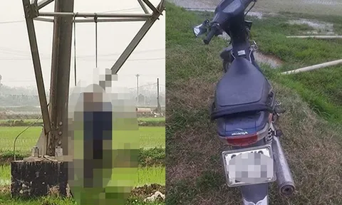 Người đàn ông tử vong trong tư thế treo cổ trên cột điện ở Hà Nội