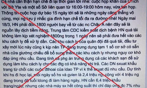 Hai đối tượng tung tin 'Hà Nội sắp vỡ trận vì Covid-19' đã bị triệu tập xử lý