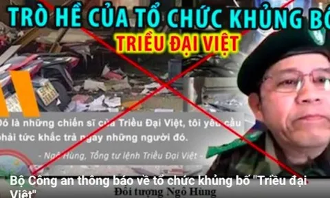 Bộ Công an cảnh báo về tổ chức khủng bố 'Triều đại Việt'