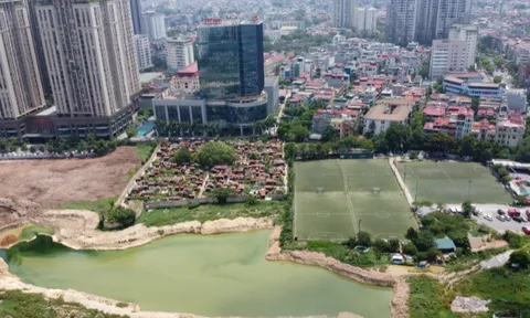 Cầu Giấy - Hà Nội: Dự án Công viên hồ điều hoà chậm tiến độ nhiều năm