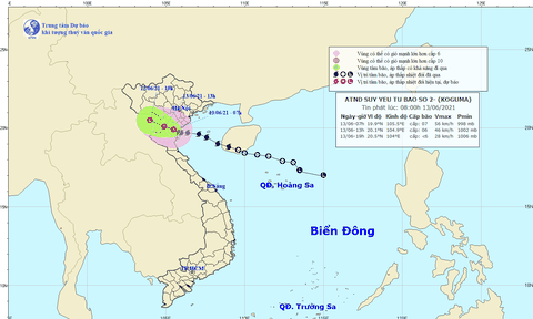 Sau khi vào đất liền từ Thái Bình đến phía Bắc Nghệ An, bão số 2 đã suy yếu thành áp thấp nhiệt đới