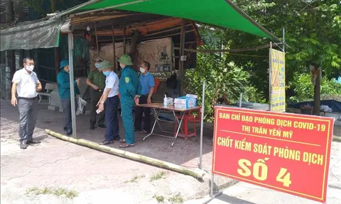 Ba khu vực ở huyện Yên Mỹ (Hưng Yên) giãn cách xã hội theo Chỉ thị 16