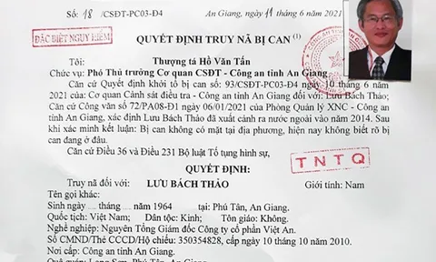 Truy nã ông Lưu Bách Thảo, nguyên tổng giám đốc Công ty cổ phần Việt An