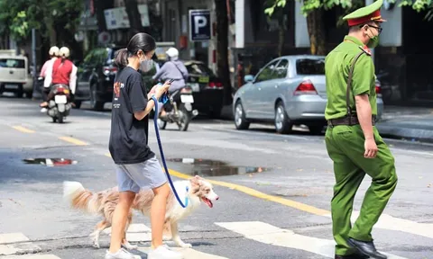 Dắt chó đi dạo trong ngày đầu giãn cách, cô gái bị phạt 2 triệu đồng