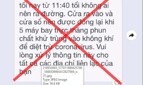 Thông tin '5 máy bay trực thăng phun khử khuẩn' tại TP.HCM là sai sự thật