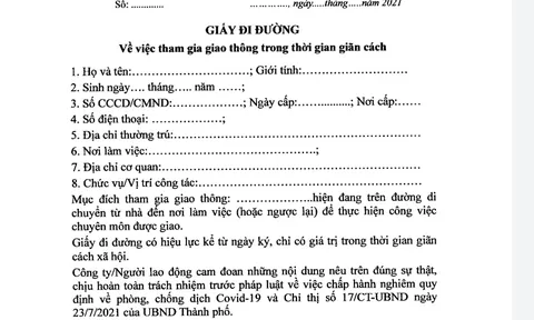 Thống nhất mẫu giấy tờ sử dụng cho người đủ điều kiện lưu thông trong TP Hà Nội