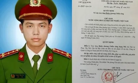 Truy tặng huân chương cho Đại úy công an hy sinh khi làm nhiệm vụ ở TP.HCM