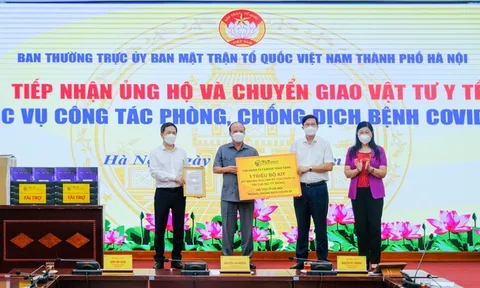 T&T Group trao tặng 1 triệu bộ kit xét nghiệm PCR COVID-19 trị giá 162 tỷ đồng hỗ trợ TP.Hà Nội chống dịch