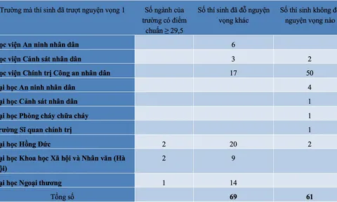 Điểm chuẩn đại học 2021: Có bao nhiêu thí sinh từ 29,5 điểm trở lên không đỗ nguyện vọng nào?