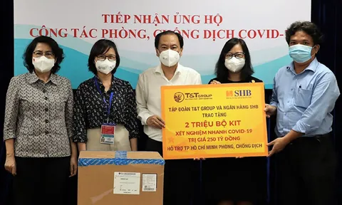 T&T Group và Ngân hàng SHB trao tặng TP.HCM 2 triệu bộ kit xét nghiệm nhanh COVID-19 trị giá 250 tỷ đồng